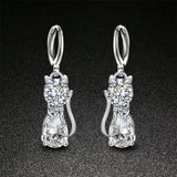 Cute Kitty Zircon Pendant Alloy Plated Silver – Jewelry Gift Ideas — 6