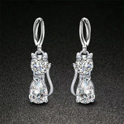 Cute Kitty Zircon Pendant Alloy Plated Silver – Jewelry Gift Ideas — 6