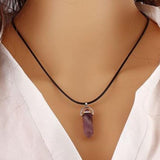 Hexagon natural stone necklace – Jewelry Gift Ideas — 13