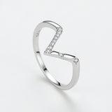 Women's Fashion V-shaped S925 Sterling Silver Ring – Stylish Gifts — 6