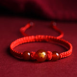 Zodiac Red Rope Bracelet Natural Red Agate – Jewelry Gift Ideas — 7