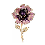 Crystal Enamel Painted Flower Brooch – Jewelry Gift Ideas — 4