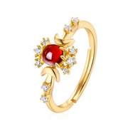 Sterling silver plated 9K gold ring – Small Gift Ideas — 3