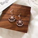 Sun and Moon Crystal Earrings with Diamonds – Meaningful Gifts — 9