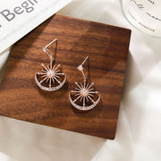 Sun and Moon Crystal Earrings with Diamonds – Meaningful Gifts — 9