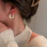 Dripping Glaze Geometric Irregular Round Earrings – Small Gift Ideas — 2