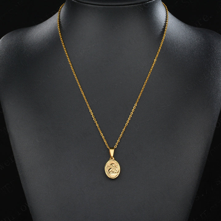Cute Angel Stainless Steel Necklace For Boys – Jewelry Gift Ideas — 1
