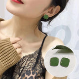 925 Silver Needle Square Simple Color Stud Earrings – Gifts for Her — 9