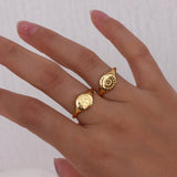 Simple Retro Ring With Star And Moon Pattern – Special Occasion Gifts — 5