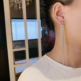 Long Tassel Stud Personalized Simple Earrings – Meaningful Gifts — 5