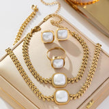 Pearl Necklace And Earrings Suite Fashion Wheat – Jewelry Gift Ideas — 1