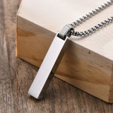 Stainless Steel Roman Numeral Rectangular Bar – Jewelry Gift Ideas — 4