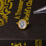 Light White Butterfly Shell Crystal Double Stone Ring – Birthday Gifts — 1
