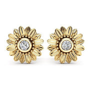 European And American Plated 18K Sunflower Earrings – Meaningful Gifts — 11