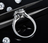 Silver Plated White Gold Moissanite Women's Ring – Gifts for Her — 5