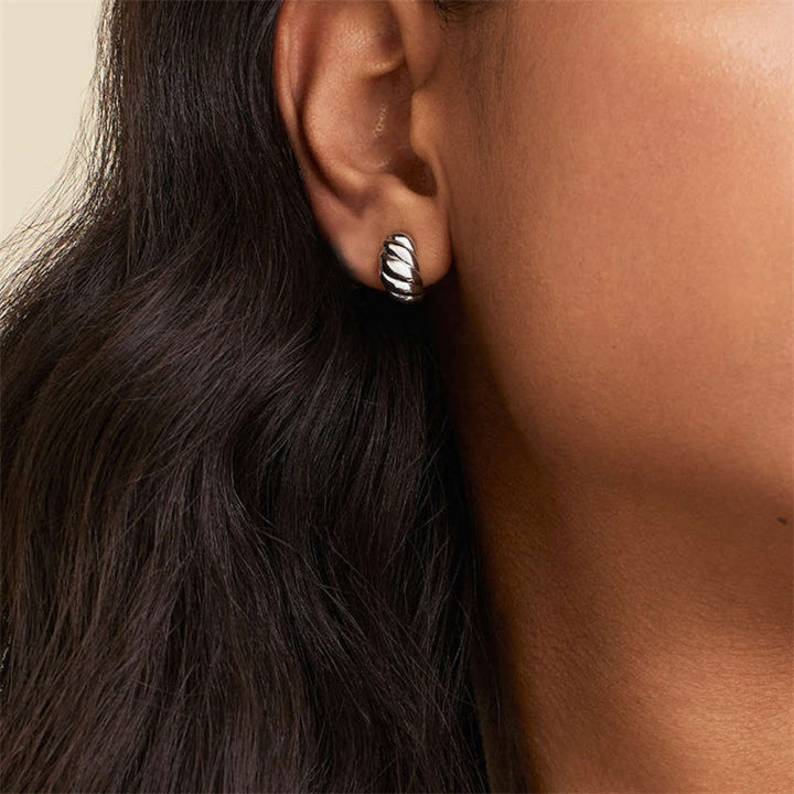 Simple Stainless Steel Croissant Earrings – Special Occasion Gifts — 1