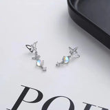 Moonlight Stone Butterfly Ear Studs Female – Gifts for Her — 2