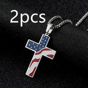 Flag Cross Necklace – Jewelry Gift Ideas — 15