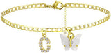 Butterfly Letter Feet Chain Fashion Inlaid Diamond – Stylish Gifts — 19