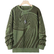 Geometric Ring Jacquard Round Neck Sweater – Practical Gifts — 7