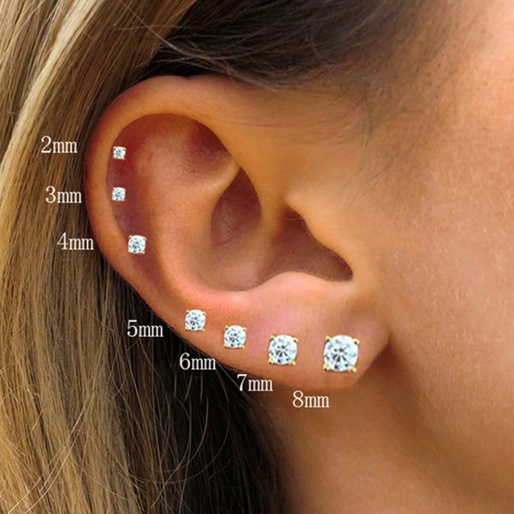 Stainless Steel Zircon Earrings – Gift Ideas — 1