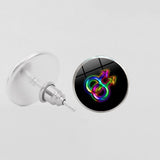 LGBT Pride Round Glass Stud Earrings Gay Lesbian – Stylish Gifts — 20