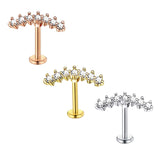 Zircon Stainless Steel Screw Women's Ear Bone Stud – Gifts for Her — 8
