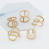 Fashion Personality Cross V Shape Geometric 5 Piece – Stylish Gifts — 2