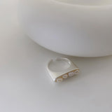 RINGFreshwater Pearl Ring In Matte Metal – Gift Ideas — 3