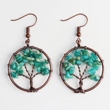 Crystal Gravel Bronze Wire Round Pendant Tree – Jewelry Gift Ideas — 13