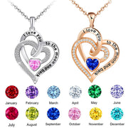 Lettering Necklace Double Heart Diamond – Jewelry Gift Ideas — 1