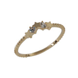 Sterling Silver Plated 14k Gold Zircon Inlaid Ring – Gift Ideas — 3