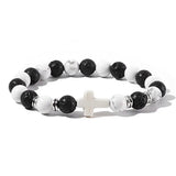 Tigereye White-barked Pine Obsidian Cross Men's – Jewelry Gift Ideas — 5