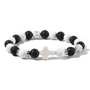 Tigereye White-barked Pine Obsidian Cross Men's – Jewelry Gift Ideas — 5