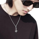 Full Diamond Cross Necklace Inverted Zircon – Jewelry Gift Ideas — 7