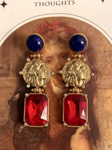 Natural Lapis Lazuli Old Bronze Relief Middle Ancient – Useful Gifts — 12