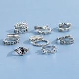 Embossed Elephant Geometric Ring Set Of 14 – Meaningful Gifts — 7