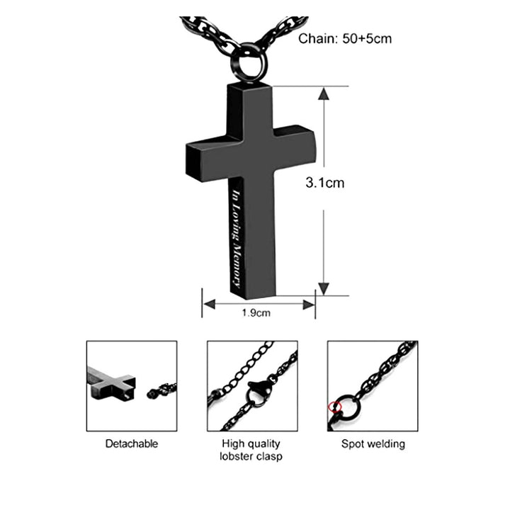 Titanium Steel Cross Can Carve Writing Pendant – Jewelry Gift Ideas — 7