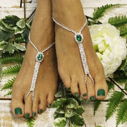 Fashion Personality Multilayer Rhinestone Link Anklet – Stylish Gifts — 5
