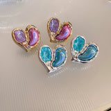 Glacier Blue Green French Retro Resin Love Metal – Gifts for Couples — 5
