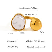 Vintage Oval Gold Women's Ring – Gifts for Her — 7