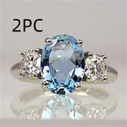 Fashion Oversized Aquamarine Ring For Women – Stylish Gifts — 6