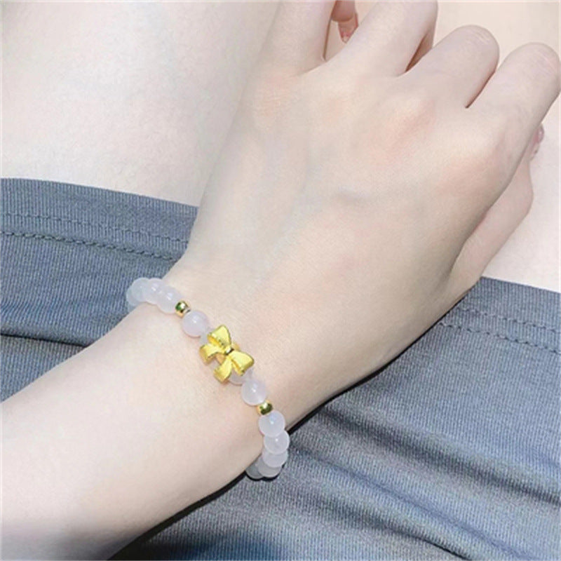 14k Gold Bow And Tian Qingyu Bracelet – Jewelry Gift Ideas — 2