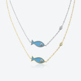 Diamond Fish Pendant S925 Silver Necklace – Jewelry Gift Ideas — 6