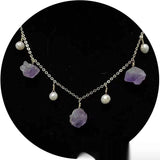 Natural Amethyst Deep Sea Pearl Necklace Ornament – Jewelry Gift Ideas — 4