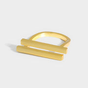 Design N Ring Frosty Wind Geometric Double Layer – Gifts for Her — 3