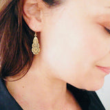 Carved Flower Pendant Earrings For Women – Jewelry Gift Ideas — 4