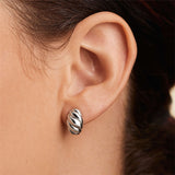 Simple Stainless Steel Croissant Earrings – Special Occasion Gifts — 4