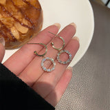 Women's Small Circle Zircon Earrings – Gifts for Her — 2
