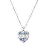 Mothers Day Gift Peach Heart MOM Pendant Necklace – Jewelry Gift Ideas — 6